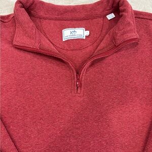 Southern Tide Men's Zip-Up Sweater in Red